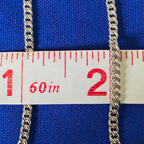 Agem I Sterling Silver Curb Neck Chain 20" - Picture 5 of 16